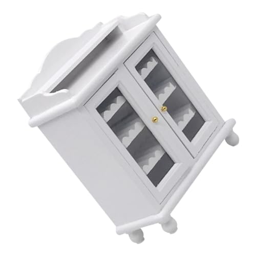 minkissy Puppenhaus Zubehör Dekorativer und Realistischer Wein Schrank für DIY Miniaturhaus Kinderfreundlich Platzsparend Handgefertigt Weiß minkissy Puppenhaus Zubehör Dekorativer und Realistischer Wein Schrank für DIY Miniaturhaus Kinderfreundlich Platzsparend Handgefertigt Weiß von minkissy