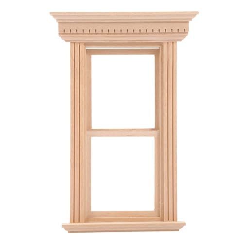 minkissy Puppenhaus Zubehör Schiebefenster mit Fensterblatt für DIY Puppenmöbel Basteln von minkissy
