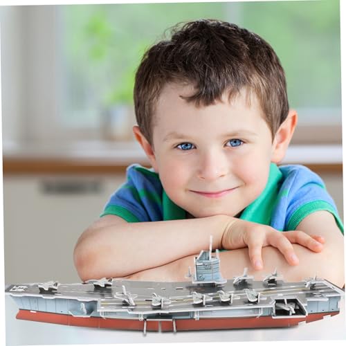 minkissy Puzzle Flugzeugträger Modell Bausatz aus Papier DIY Gehirntrainer für Erwachsene Detailreiches Lernspielzeug Sicherer Kreatives von minkissy