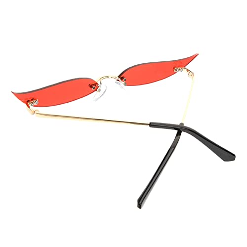 minkissy Randlose Sonnenbrille Für Kinderparty Sonnenbrille Goldfarbenem Rahmen Für Karneval Hawaii Party Themenveranstaltungen Ozeanrot von minkissy