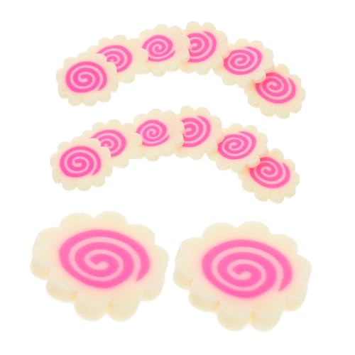 minkissy Realistische Miniatur fischkuchen scheiben aus Weichem Polymer Clay Japanische DIY Bastelmaterialien für Nagelkunst Puppenhaus Dekorationen und Scrapbooking von minkissy