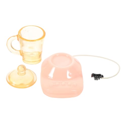 minkissy Realistischer Puppenhaus Mini Saftpressen Modell aus Robustem Harz Langlebiges Küchenzubehör Rosa Handliches Puppenhaus Accessoire für Miniaturszenen von minkissy