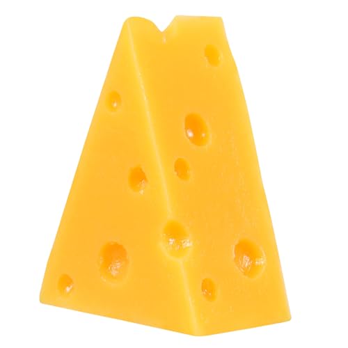 minkissy Realistisches Dreieckiges Käsemodell Attrappe Kunstvoll Gestaltete Simulation Cheese Ornament als Deko für Laden Party Kinderzimmer und Fotorequisite von minkissy