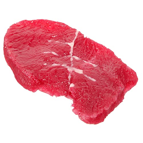 minkissy Realistisches Kleines Steak Modell aus Leichtem Material Wiederverwendbare Künstliche Fleisch Deko für Restaurant Fotografie und Heimdekoration Kompakte für Food Props von minkissy