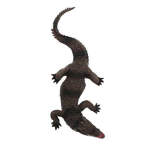 minkissy Realistisches Krokodil Modell Robustes Detailreiches Wildtier Pädagogisches Lernspielzeug für Naturgetreu Gestaltete Dekofigur Sicher und Langlebig von minkissy
