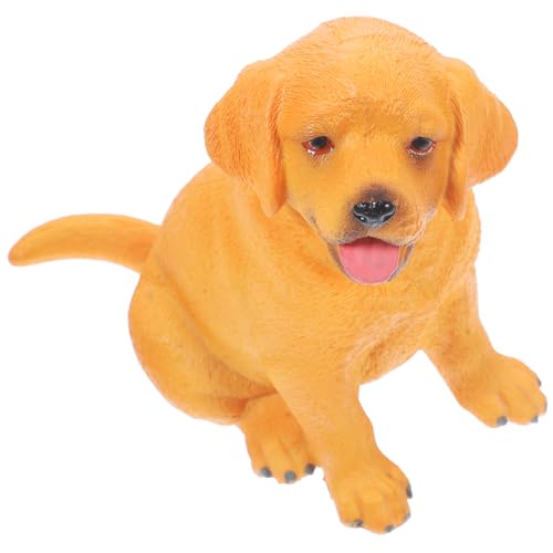 minkissy Realistisches Labrador Welpen Modell Stabiles Tierfigur für Detailgetreues Hundemodell zur Dekoration und Lernspiel als für Zuhause und Schule von minkissy