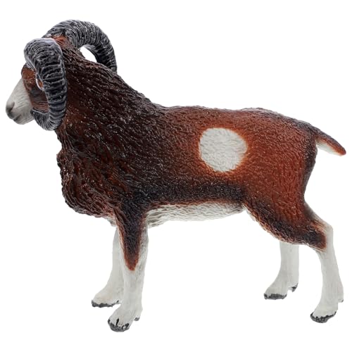 minkissy Realistisches Mouflon Modell Tierfigur Imitation für Miniaturgarten und Home Dekoration Niedliches Desktop Ornament für Kreative Deko von minkissy