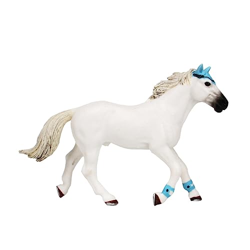 minkissy Realistisches Pferdemodell für Kompaktes Leichtes Wildpferd Tierfigur Detailreiche Nachbildung für Indoor Spiel und Dekoration im Garten oder Zuhause von minkissy