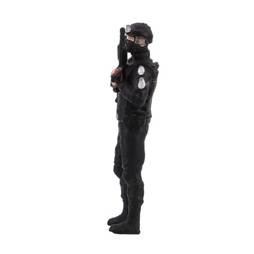 minkissy Realistisches Policeman Miniatur Modell aus Resin Detailreiche Mikro Landschaftsdekoration für Miniatur Szenen Handgefertigte Kleine Polizistenfigur für Sammler und Halloween Deko von minkissy
