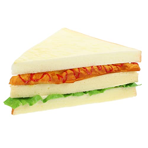 minkissy Realistisches Sandwich Modell PU Künstliches Brot Foto Requisite Dekoration Küchen Deko Lebensmittelecht Simuliertes Sandwich als Deko und Fotomodell von minkissy
