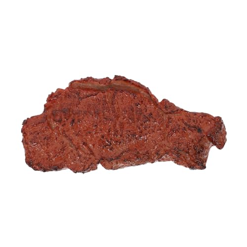 minkissy Realistisches Steak Modell für Hochwertige Plastik Deko mit Glatter Oberfläche Lebensechte Nachbildung für Fotografie Rollenspiele Küchen und Restaurantdeko von minkissy