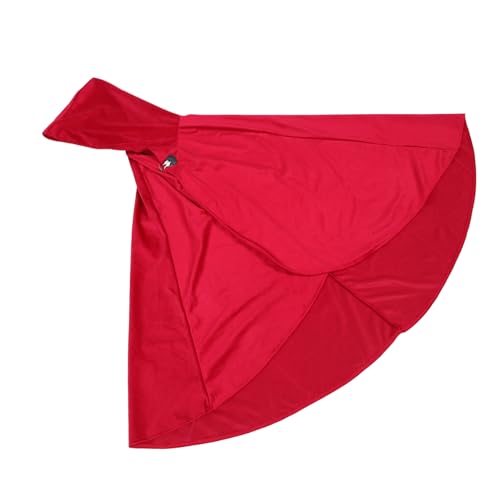minkissy Renaissance Kapuzenumhang Weichem Spandex Mittelalterlicher Umhang mit Praktischer Kapuze Vielseitig für Cosplay Historische Nachstellungen Halloween und Bühnenauftritte Weinrot von minkissy