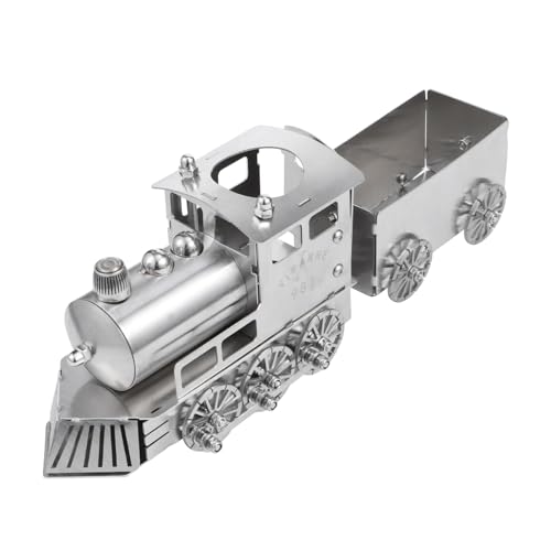 minkissy Retro Dampflok Modell aus Edelstahl Dekorativer Tischzug mit Waggon Hochwertiges Dampfzug Dekor für Büro und Zuhause Langlebiges Sammlerstück für Eisenbahnliebhaber minkissy Retro Dampflok Modell aus Edelstahl Dekorativer Tischzug mit Waggon Hochwertiges Dampfzug Dekor für Büro und Zuhause Langlebiges Sammlerstück für Eisenbahnliebhaber von minkissy