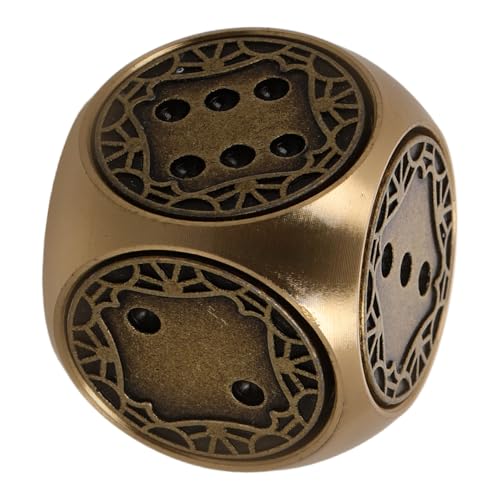 minkissy Retro Messingwürfel Set Handpoliert Langlebig für Brettspiele Sammler Kreative Spiele Hochwertiges Solides Messing mit Einzigartigem Vintage Design von minkissy
