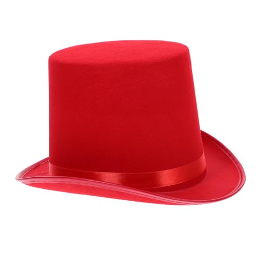 minkissy Roter Hut Zauberer Kostüm Party Accessoire Verkleidung Erwachsene Fasching Karneval von minkissy
