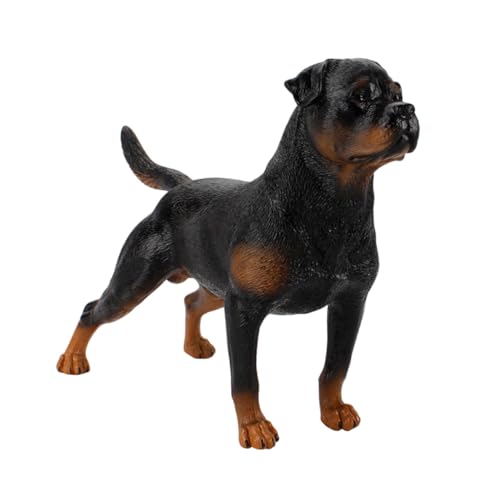 minkissy Rottweiler Hund Modell Realistisches Kunststoffspielzeug für Langlebig und Geruchlos für Kreative Spiele Dekoration für Zuhause von minkissy