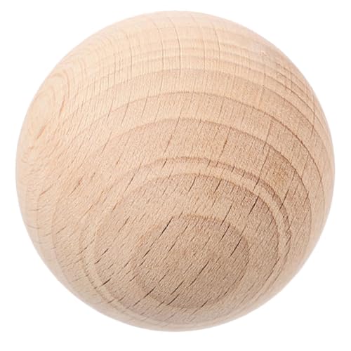 minkissy Runde Holzsphere für Gartenaktivitäten Unlackierte Holzkugeln für Outdoor Sport und Familienunterhaltung von minkissy