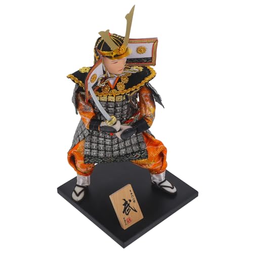 minkissy Samurai Puppe Japanische Dekoration für Heimdekoration Authentische Ninja Figur als Tischornament für Japanische Partys und Stilvolle Wohnräume von minkissy