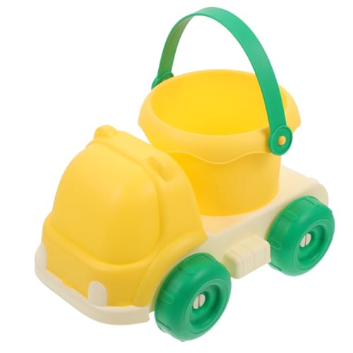 minkissy Sandspielzeug Strandauto mit Abnehmbarem Eimer Leichter LKW Garten und Am Strand Buntes Sommer Strandspielzeug für Jungen und Mädchen für Sand und Wasserspaß von minkissy