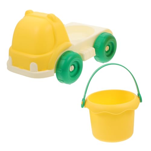 minkissy Sandspielzeug Strandwagen mit Abnehmbarem Eimer Robustes Baufahrzeug für Mädchen und Jungen Vielseitiger Eimer für Sand und Wasserspiel Leicht und Verschleißfest für Park und von minkissy