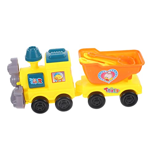 minkissy Sandspielzeug Teilig Cartoon Zug Modell Sandbagger Strandspielzeug aus Leichtem Kunststoff Sicher und Glatt Fördert Kreativität und Motorische Fähigkeiten für Zufällige Farbe von minkissy