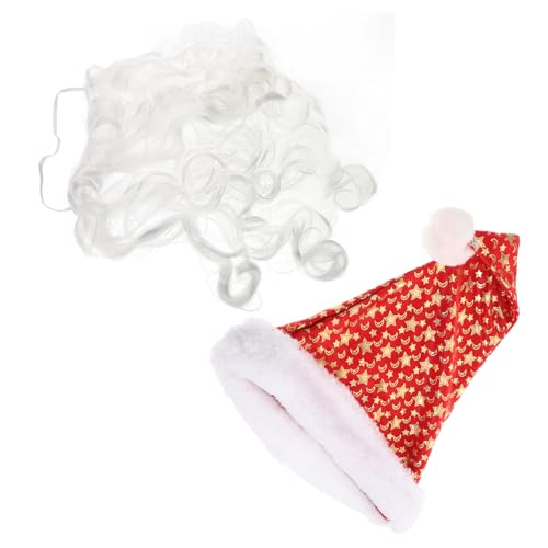 minkissy Santa Claus Beard Kit und Mütze Langlebiges Weihnachtsmann Kostüm Zubehör für Kostümparty Cosplay Bühnenauftritte und Festliche Feiern Bequemes und Modisches Design minkissy Santa Claus Beard Kit und Mütze Langlebiges Weihnachtsmann Kostüm Zubehör für Kostümparty Cosplay Bühnenauftritte und Festliche Feiern Bequemes und Modisches Design von minkissy