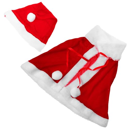 minkissy Santa Claus Umhang Weihnachtskostüm Warmes Bequemes Material Leicht Auszuziehen für Weihnachtsfeiern Fotografie Maskeraden und Festliche Winterpartys von minkissy