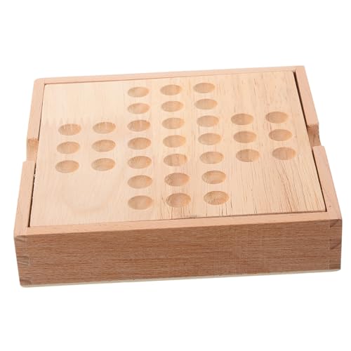 minkissy Schachspiel aus Holz Lernspielzeug für Drinnen Fördert Motorische Fähigkeiten und Entwicklung Interaktives Gesellschaftsspiel für Jungen und Mädchen zu Geburtstag und Weihnachten von minkissy