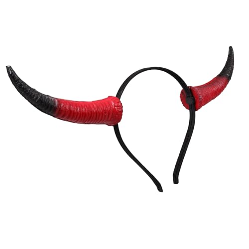 minkissy Schafhorn Stirnband für Cosplay Rotes Party Haarband mit Großen Hörnern für Halloween und Karneval Stylisches Kostümzubehör Bequem und Hautfreundlich minkissy Schafhorn Stirnband für Cosplay Rotes Party Haarband mit Großen Hörnern für Halloween und Karneval Stylisches Kostümzubehör Bequem und Hautfreundlich von minkissy