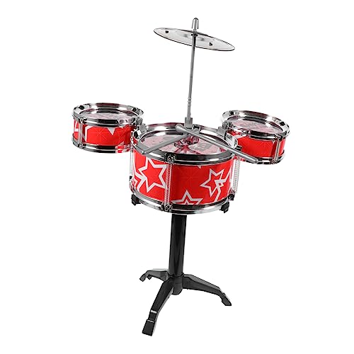 minkissy Schlagzeug Set Pädagogisches Musikinstrument Realistische Simulation Leicht Montierbar Fördert Musikalische Früherziehung und Gehirnentwicklung Geeignet für Jungen und Mädchen von minkissy
