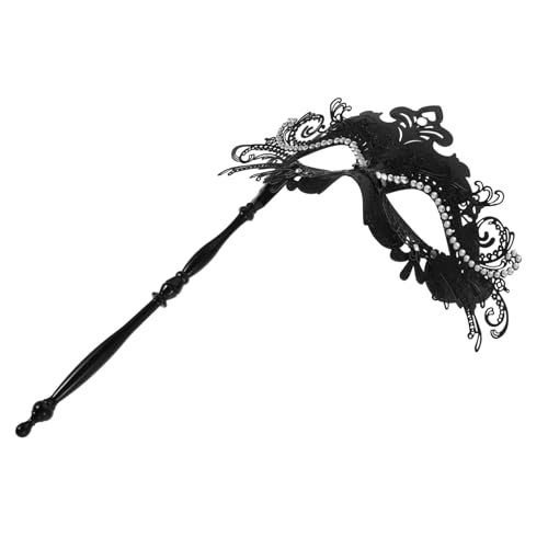 minkissy Schwarze Maskerade Maske mit Abnehmbarem Stab Perfektes Accessoire für Halloween Karneval und Themenpartys minkissy Schwarze Maskerade Maske mit Abnehmbarem Stab Perfektes Accessoire für Halloween Karneval und Themenpartys von minkissy