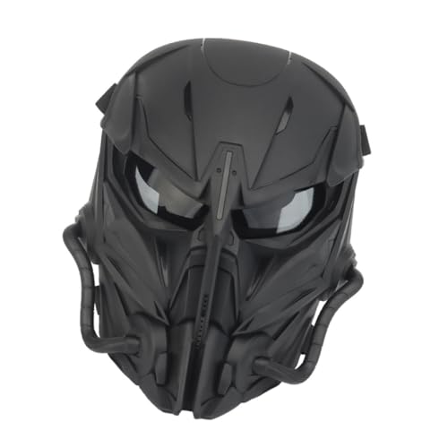 minkissy Science Fiction Vollgesichtsmaske Schwarze Cosplay Maske mit Bequemem Verstellbarem Kopfband Atmungsaktiv und Schützend für Halloween Outdoor und Steampunk Kostüm minkissy Science Fiction Vollgesichtsmaske Schwarze Cosplay Maske mit Bequemem Verstellbarem Kopfband Atmungsaktiv und Schützend für Halloween Outdoor und Steampunk Kostüm von minkissy