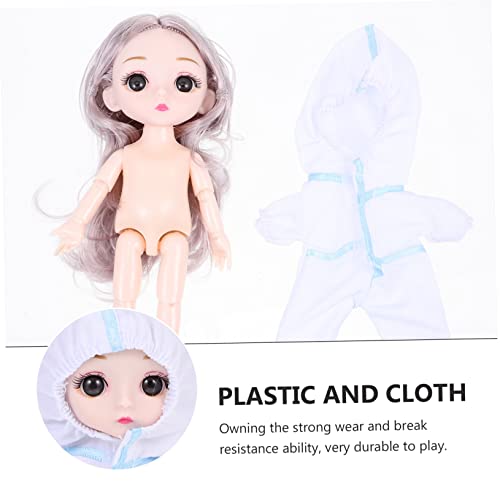 minkissy Simulation Krankenschwester Puppe Antiepidemische Schutzkleidung Freundschaftspuppe Kinderarzt Modell für Mädchen und Jungen von minkissy