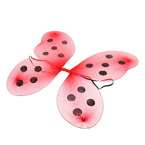 minkissy Simulation Marienkäferflügel Kostüm Accessoire für Leichtes Dekoratives Flügel Prop für Karneval Halloween und Geburtstagsfeiern von minkissy