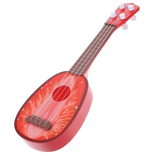 minkissy Simulation Ukulele Saiten Mini Gitarre für Anfänger Fruchtiges Musikspielzeug mit Hellem Design Pädagogisches Instrument für Junge Mädchen und Montessori Lernen von minkissy