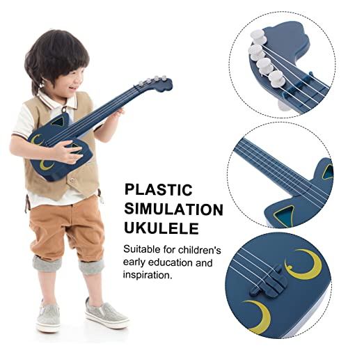 minkissy Simulation Ukulele mit Stabilem und Katzen Design Spielzeuginstrument für Pädagogisches für Frühe Musikalische und Kreative Früherziehung von minkissy