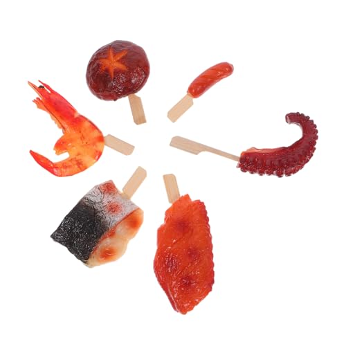 minkissy Simulierte Grillspieße Realistische Fake Barbecue Fleisch Gemüse-skewers für Fotografie Requisiten und Dekorationen Vielseitig für Indoor Outdoor Deko und DIY von minkissy