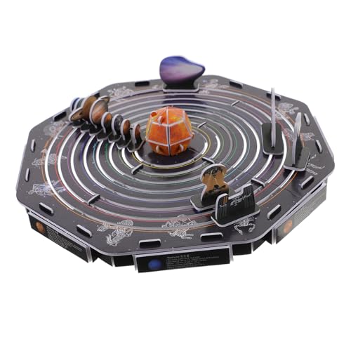 minkissy Solar System Puzzle aus Sicherem Papier Edukatives Spannendes DIY Lernspielzeug für Leicht Zusammenbaubar ohne Kleber Fördert Weltraum Geografie Interesse von minkissy