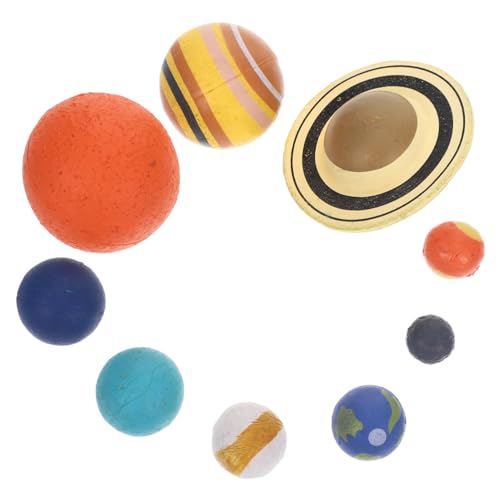 minkissy Solar System Teiliges Planetenmodell Pädagogisches Weltraum Figuren Lernspielzeug für Kognitives Lernspielzeug Stabiles Detailreiches Planetenset für Jungen und Mädchen von minkissy