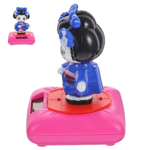 minkissy Solarbetriebene Wackelfigur im Kimono Niedliche Japanische Puppe für Auto und Innendekoration Stabil und Bruchfest für Schlafzimmer und Wohnzimmer von minkissy