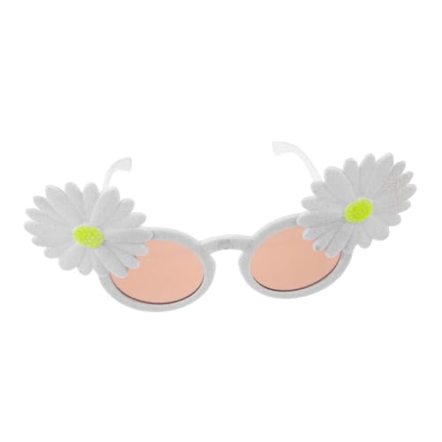 minkissy Sonnenblumen Sonnenbrille für Lustige Leichte Sonnenbrille für Partys Strand Outdoor Aktivitäten Einzigartige Blumenform Party Fotorequisite von minkissy