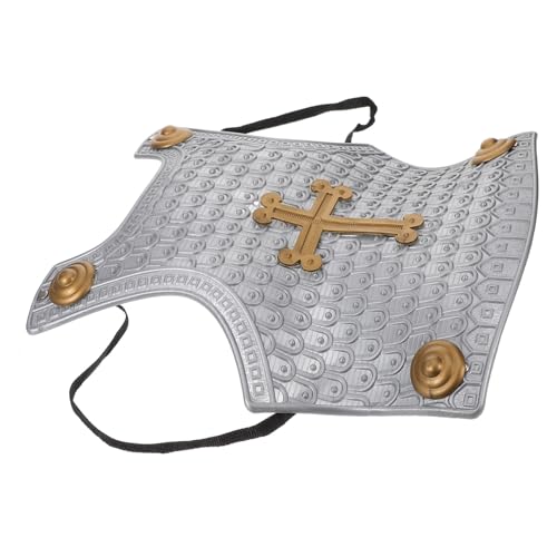 minkissy Spielrüstung für Jungen Armee Kostüm Ritter Rüstungen Rüstung gefälschte Rüstung Kunststoffpanzerung Kinderrüstung Spielzeugrüstung Plastik Silver von minkissy