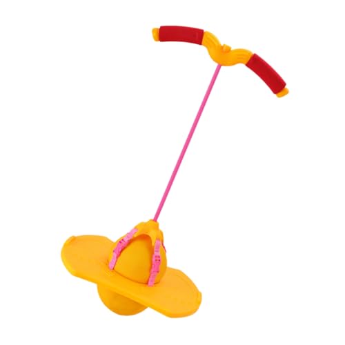 minkissy Springball mit Handgriff Lustiges Sportspielzeug für Fitnessgerät für Draußen Gelber Ball Grifffarbe Zufällig Zufällige Farbe Zufällige Farbe von minkissy