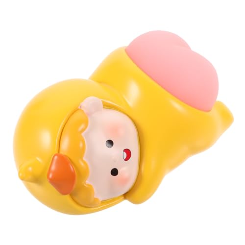 minkissy Stresslösendes Weiches Gelbes Tragbares Vielseitiges Desktop Ornament für Büro Zuhause und Reisen Glatte Oberfläche zur Entspannung und Stressreduktion von minkissy