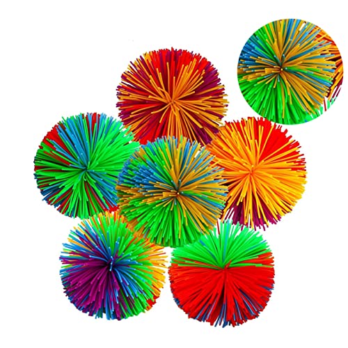 minkissy Teiliges Bunte Silikonbälle Weiche Dehnbare Fluffige Stressbälle zum Jonglieren und Kinderfreundliches Leichtes Vielseitig und Sicher von minkissy
