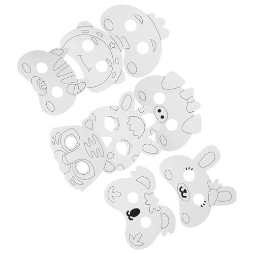 minkissy Teiliges DIY Papiermasken zum Bemalen Leichte Unbemalte Blanko Masken für Kinderhandwerk Kostümparty und Halloween Kreative Bastelmasken für Schule und Familienaktivitäten von minkissy