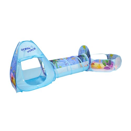 minkissy Teiliges Faltbares Spielzelt mit Bällen Unterwasserwelt und Kriechtunnel Kreatives Spielhaus für Jungen und Mädchen Platzsparend und Vielseitig für Indoor und Outdoor von minkissy