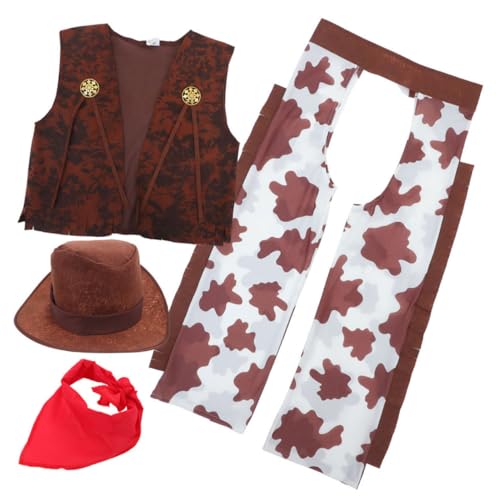 minkissy Teiliges Outfit mit Weste Hut und Bandana für Halloween Karneval und Geburtstagsfeiern Bequem und Vielseitig für Rollenspiele minkissy Teiliges Outfit mit Weste Hut und Bandana für Halloween Karneval und Geburtstagsfeiern Bequem und Vielseitig für Rollenspiele von minkissy