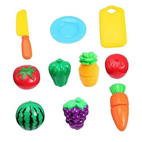 minkissy Teiliges Schneide Set für Obst und Gemüse für Kreative Rollenspiele Lehrreiches Küchenspielzeug Hand Augen Koordination und Kreativität von minkissy
