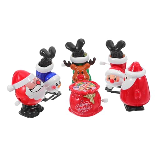 minkissy Teiliges Weihnachts Wind Up für Verschiedene Figuren Wie Springender Weihnachtsmann und Wackelnder Schneemann Kreative Partygeschenke und Weihnachtssocken Füller von minkissy